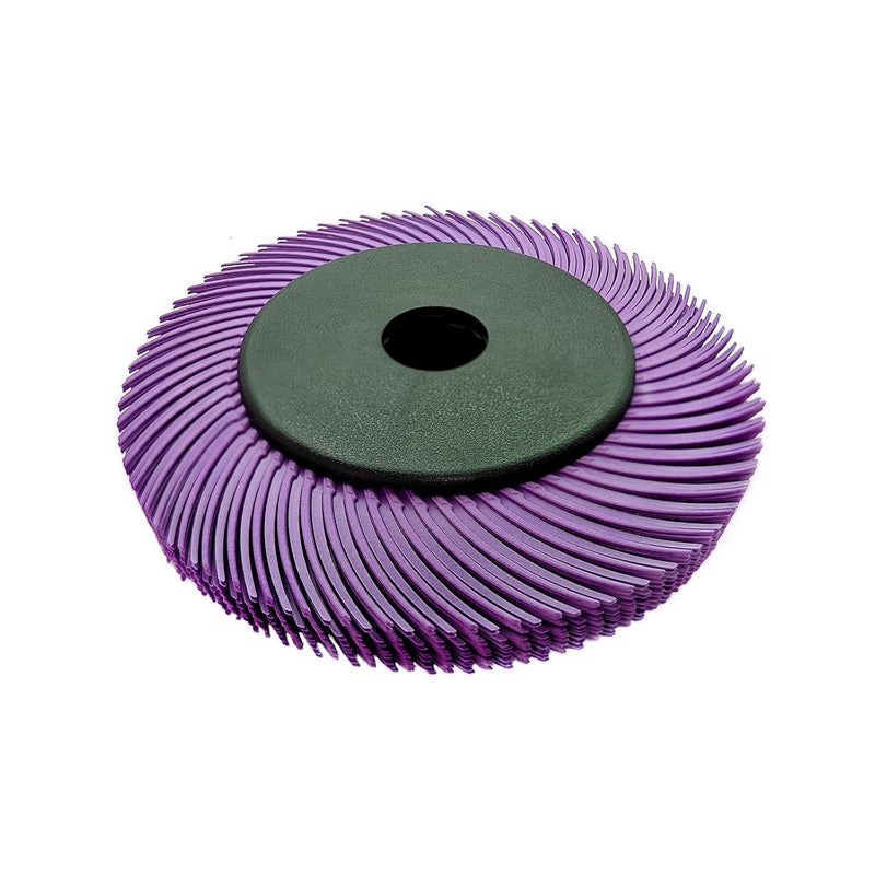 HIEMTE Radial Bristle Brush, 6 in x 1/2 in x 1 in, 600#, 1SET，Ten Single Piece with Adapter - Image 4